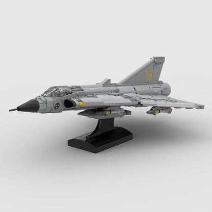 1/35 Scale Swedish J35D fighter Klemmbausteine - LesDiy - Klemmbausteine