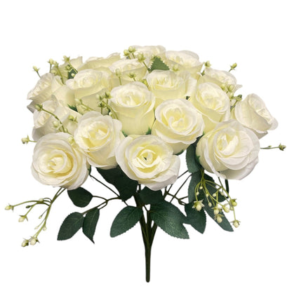16'' Rose Bud Bush ( INT2522-#7 Cream )