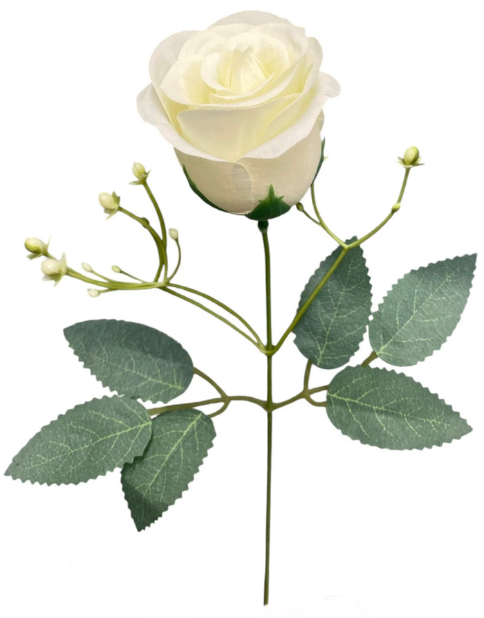 16'' Rose Bud Bush ( INT2522-#7 Cream )