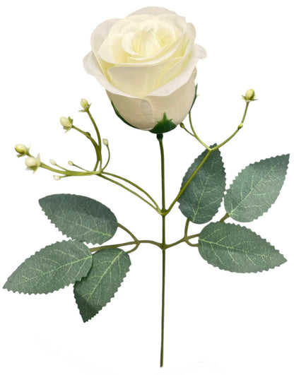 16'' Rose Bud Bush ( INT2522-#7 Cream )