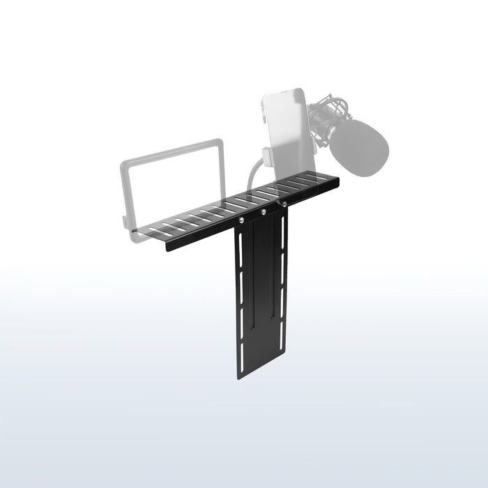 Sturdy live stream accessory shelf.