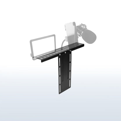 Sturdy live stream accessory shelf.
