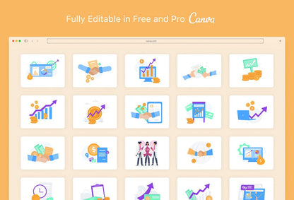 Ladystrategist 20 Unique Business Conceptual Illustrations Fully Editable in Canva instagram canva templates social media templates etsy free canva templates