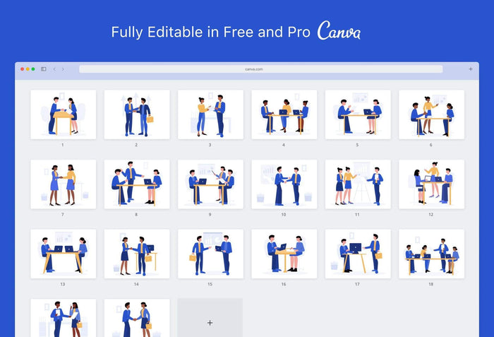 Ladystrategist 20 Unique Business Illustrations - Fully Editable in Canva instagram canva templates social media templates etsy free canva templates