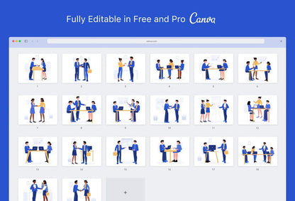 Ladystrategist 20 Unique Business Illustrations - Fully Editable in Canva instagram canva templates social media templates etsy free canva templates