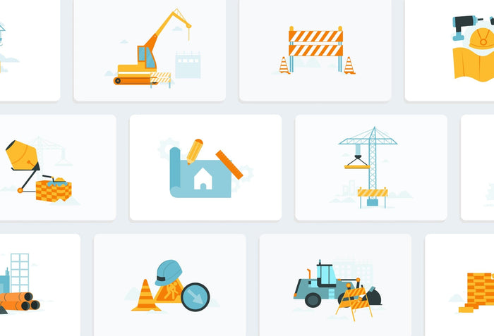 Ladystrategist 20 Unique Construction Conceptual Illustrations Fully Editable in Canva instagram canva templates social media templates etsy free canva templates