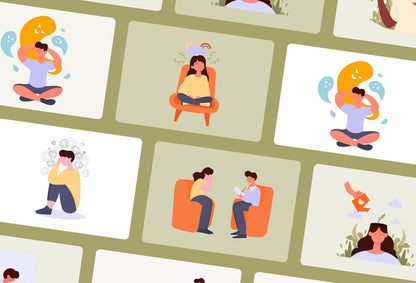 Ladystrategist 20 Unique Mental Health Illustrations Fully Editable in Canva V3 instagram canva templates social media templates etsy free canva templates