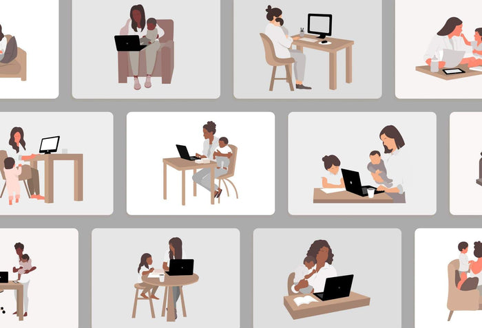 Ladystrategist 20 Unique Mompreneur Illustrations Fully Editable in Canva instagram canva templates social media templates etsy free canva templates