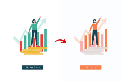 Ladystrategist 20 Unique Stock Market Scene Illustrations Fully Editable in Canva instagram canva templates social media templates etsy free canva templates