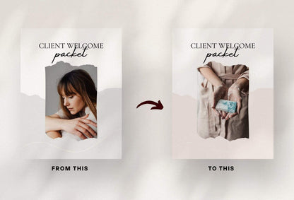 Ladystrategist 21 Page Client Welcome Packet for Coaches - Editable Canva Template - Modern instagram canva templates social media templates etsy free canva templates