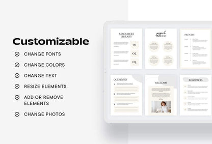 Ladystrategist 21 Page Client Welcome Packet for Coaches - Editable Canva Template - Modern instagram canva templates social media templates etsy free canva templates