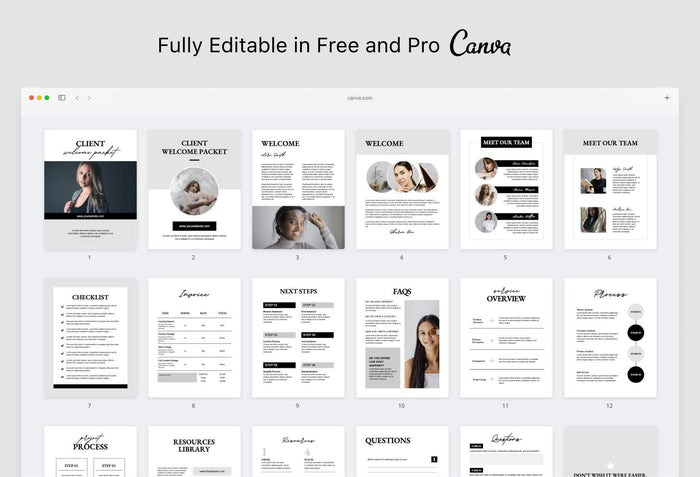 Ladystrategist 21 Page Client Welcome Packet for Coaches Editable Canva Template Soho Collection instagram canva templates social media templates etsy free canva templates