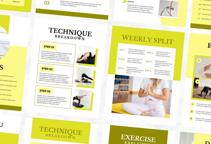 Ladystrategist 21 Page Workout Program Ebook Citrine Canva Templates instagram canva templates social media templates etsy free canva templates