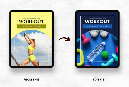 Ladystrategist 21 Page Workout Program Ebook Citrine Canva Templates instagram canva templates social media templates etsy free canva templates