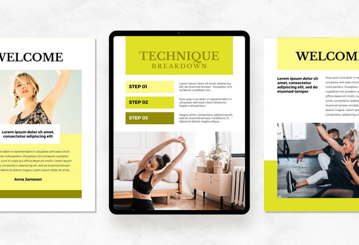 Ladystrategist 21 Page Workout Program Ebook Citrine Canva Templates instagram canva templates social media templates etsy free canva templates