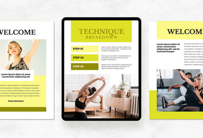 Ladystrategist 21 Page Workout Program Ebook Citrine Canva Templates instagram canva templates social media templates etsy free canva templates