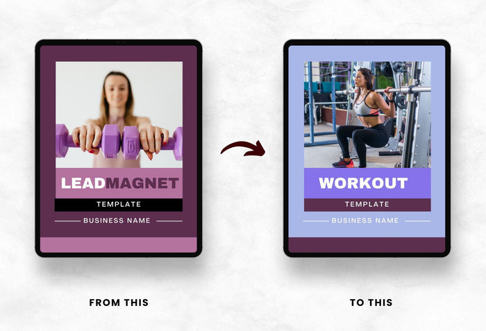 Ladystrategist 21 Page Workout Program Ebook Malbec Canva Templates instagram canva templates social media templates etsy free canva templates