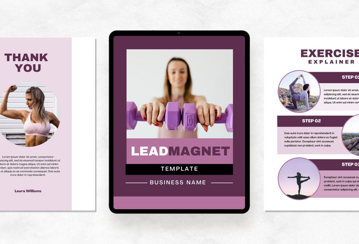Ladystrategist 21 Page Workout Program Ebook Malbec Canva Templates instagram canva templates social media templates etsy free canva templates