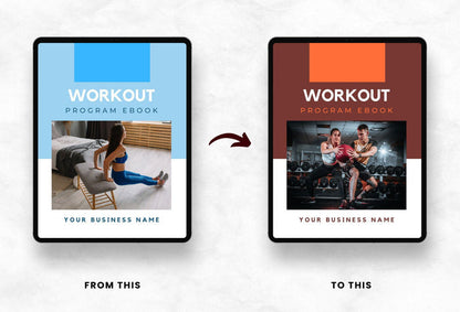 Ladystrategist 21 Page Workout Program Ebook Navagio Canva Templates instagram canva templates social media templates etsy free canva templates