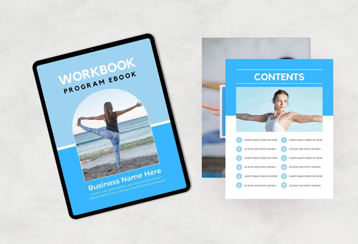 Ladystrategist 21 Page Workout Program Ebook Navagio Canva Templates instagram canva templates social media templates etsy free canva templates