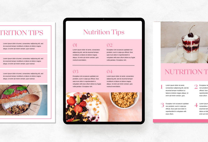 Ladystrategist 25 Page Nutrition Recipe Ebook Flamingo Editable Canva Templates instagram canva templates social media templates etsy free canva templates