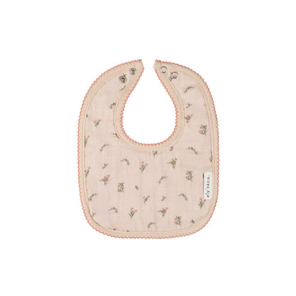 Pink gigko muslin bib