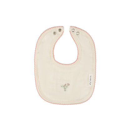 Cream muslin bib