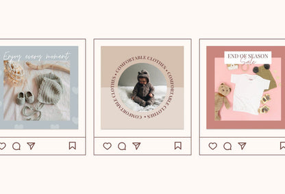 Ladystrategist 30 Baby Boutique Instagram Post Canva Templates instagram canva templates social media templates etsy free canva templates