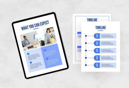 Ladystrategist 30-Page Coaching Program Package Canva Template Ultramarine Style instagram canva templates social media templates etsy free canva templates