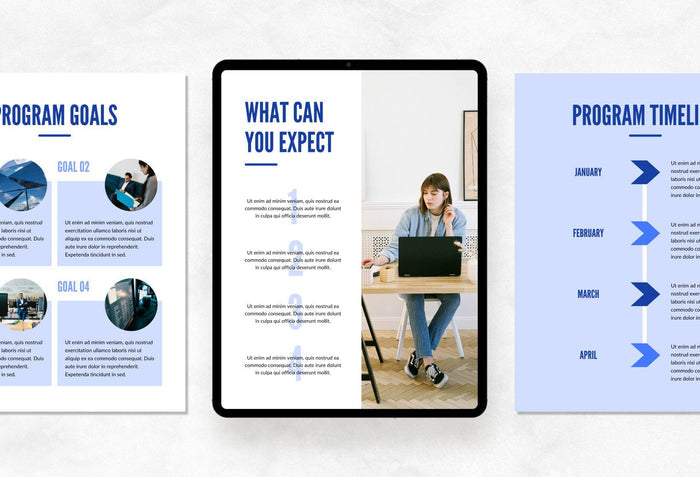 Ladystrategist 30-Page Coaching Program Package Canva Template Ultramarine Style instagram canva templates social media templates etsy free canva templates