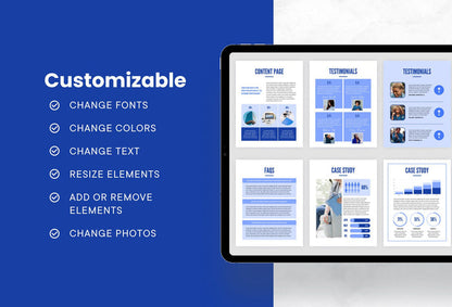 Ladystrategist 30-Page Coaching Program Package Canva Template Ultramarine Style instagram canva templates social media templates etsy free canva templates