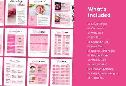 Ladystrategist 30 Page Fitness Program Template Bubble Gum Editable Canva Template instagram canva templates social media templates etsy free canva templates