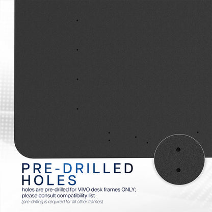 Sturdy desk tabletop for sit or stand electric or manual desk frames.