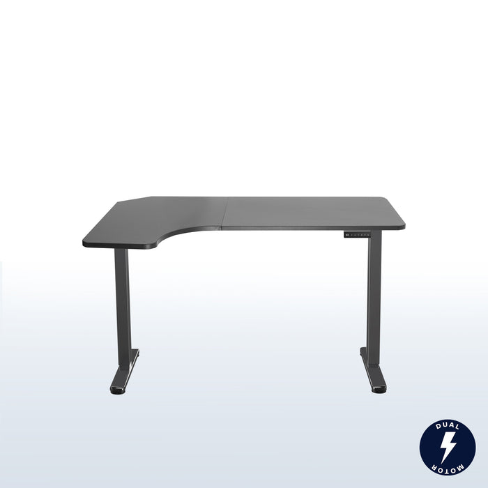 Dual motors designed to swiftly adjust the height of the desktop with built-in collision detection.
