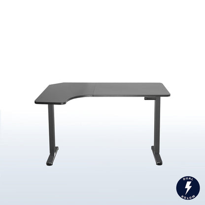 Dual motors designed to swiftly adjust the height of the desktop with built-in collision detection.