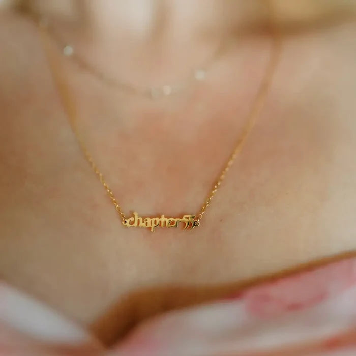 A Court of Thorns and Roses Inspired: Chapter 55 Wordplate Necklace Necklace