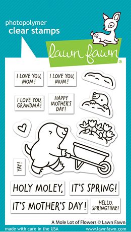 A Mole Lot of Flowers Clear Stamps by Lawn fawn