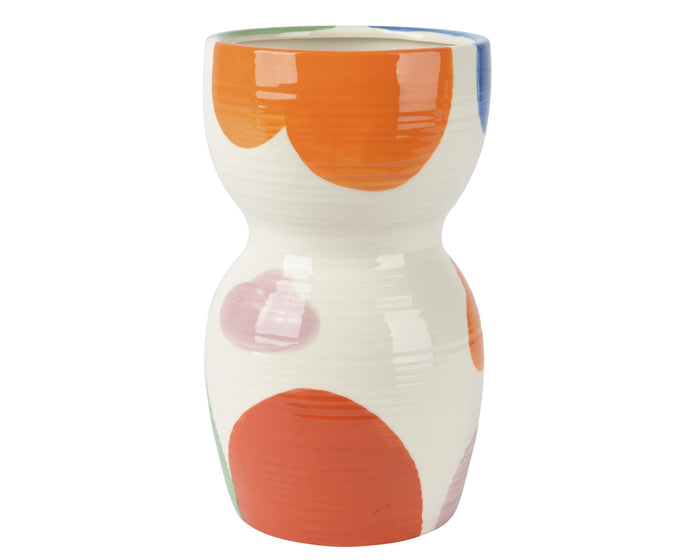 Abstract Print Curved Vase