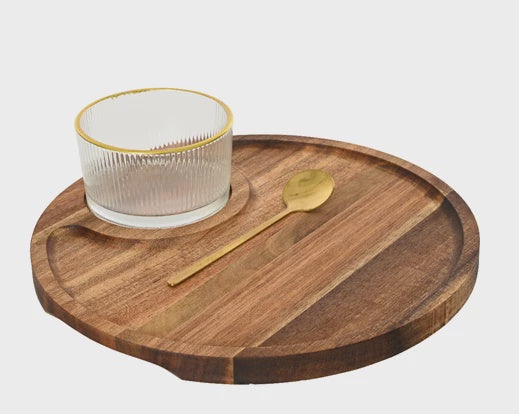 Acaciawood Round Tapas Set