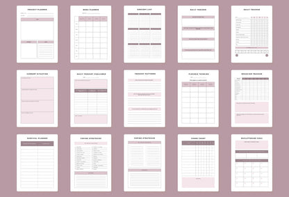 Ladystrategist ADHD Therapy Planner Canva Template A4 Size instagram canva templates social media templates etsy free canva templates