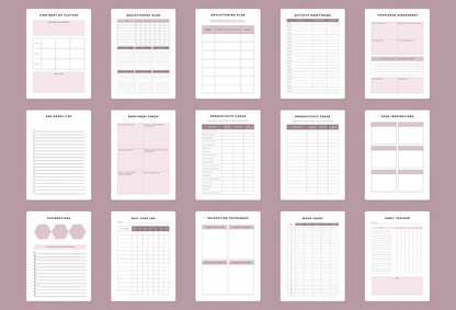 Ladystrategist ADHD Therapy Planner Canva Template A4 Size instagram canva templates social media templates etsy free canva templates