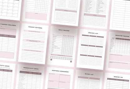 Ladystrategist ADHD Therapy Planner Canva Template A4 Size instagram canva templates social media templates etsy free canva templates