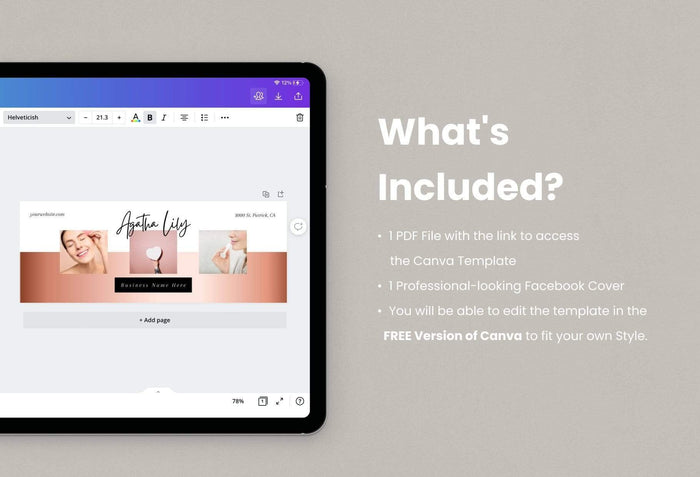Ladystrategist Agatha Facebook Cover Canva Template instagram canva templates social media templates etsy free canva templates