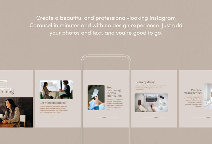 Ladystrategist Alanna Coaching 6-Page Carousel Canva Template instagram canva templates social media templates etsy free canva templates