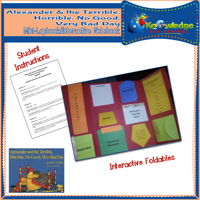 Alexander & the Terrible, Horrible, No Good, Very Bad Day Mini-Lapbook / Interactive Notebook