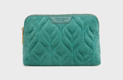 Alice Wheeler Velvet Make Up Bag - Teal
