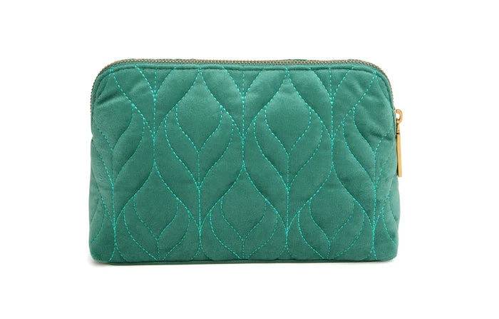 Alice Wheeler Velvet Make Up Bag - Teal