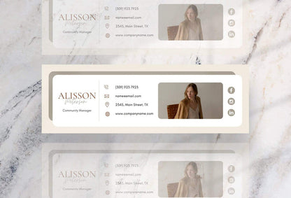 Ladystrategist Alisson Email Signature Template Editable Canva Template Rose Gold instagram canva templates social media templates etsy free canva templates