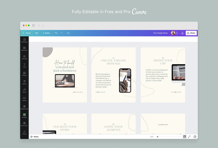 Ladystrategist Amelia Coaching 6-Page Carousel Canva Template instagram canva templates social media templates etsy free canva templates