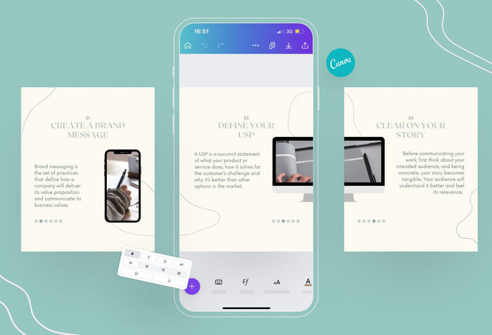 Ladystrategist Amelia Coaching 6-Page Carousel Canva Template instagram canva templates social media templates etsy free canva templates